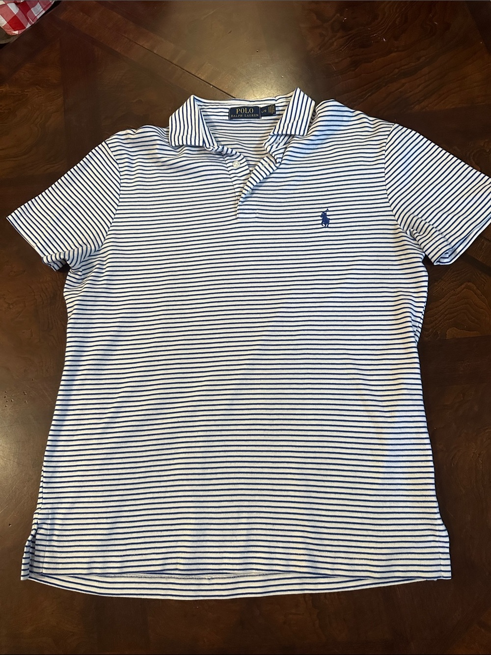 Polo by Ralph Lauren Men's Blue & White Stripe Polo Shirt